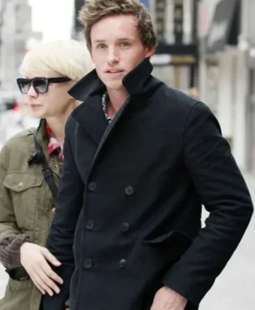 Eddie Redmayne The Day of the Jackal Black Peacoat