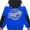 Edge Hooded Stegaro Blue And Black Jacket Back