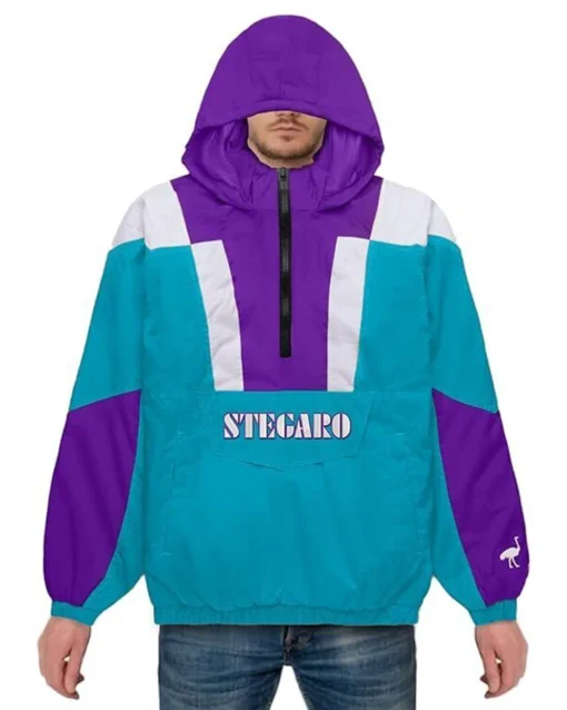 Ellis Stegaro Blue And Purple Anorak Jacket