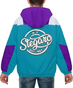 Ellis Stegaro Blue And Purple Anorak Jacket Back