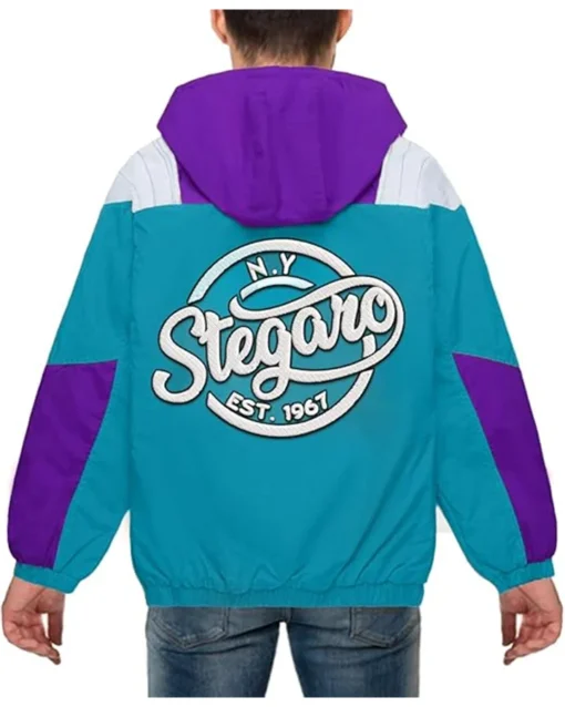 Ellis Stegaro Blue And Purple Anorak Jacket Back