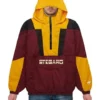 Felix Anorak Maroon And Yellow Stegaro Jacket