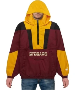 Felix Anorak Maroon And Yellow Stegaro Jacket