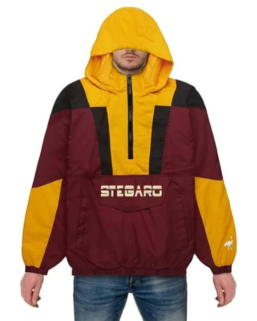 Felix Anorak Maroon And Yellow Stegaro Jacket