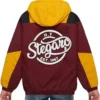 Felix Anorak Maroon And Yellow Stegaro Jacket Back