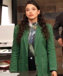 Found S02 Lacey Quinn Green Cotton Blazer