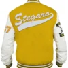 Golf Yellow And White Stegaro Varsity Jacket Back