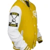 Golf Yellow And White Stegaro Varsity Jacket For Sale