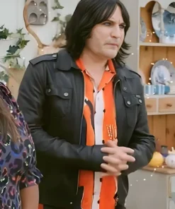 Great British Bake Off Noel Fielding Black Leather Jacket