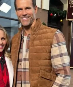 Home Sweet Christmas Cameron Mathison Brown Vest