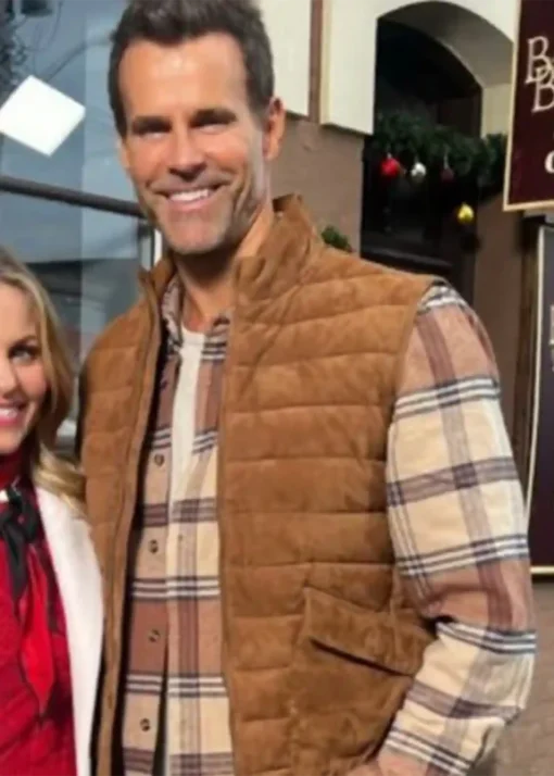 Home Sweet Christmas Cameron Mathison Brown Vest