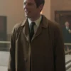 James Norton Joy Brown Cotton Coat For Men