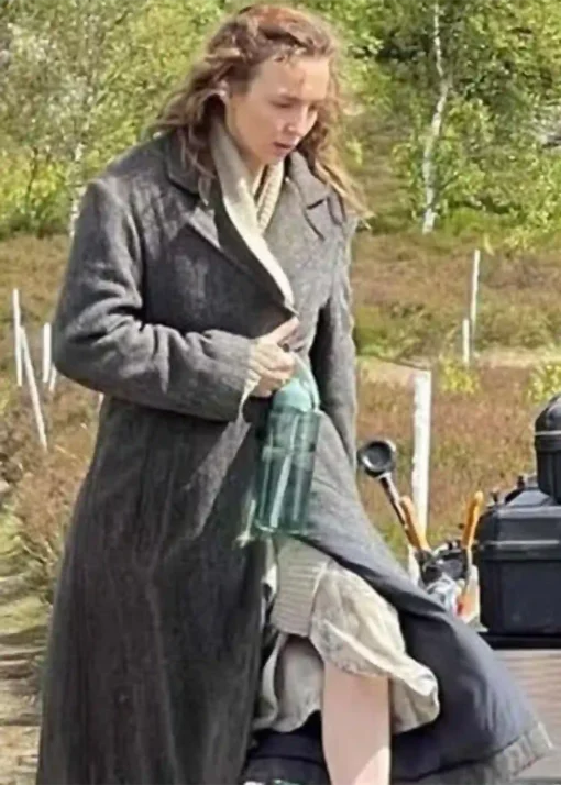 Jodie Comer 28 Years Later Grey Coat For Women