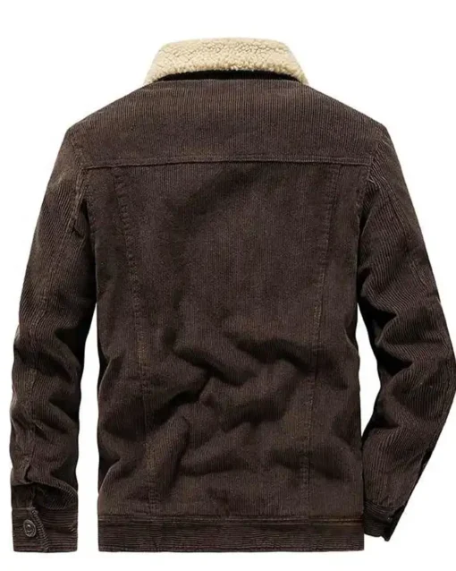 John Corduroy Sherpa Trucker Jacket Back