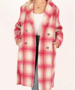 Kimberly Finkle The Sex Lives of College Girls Plaid Coat For Sale