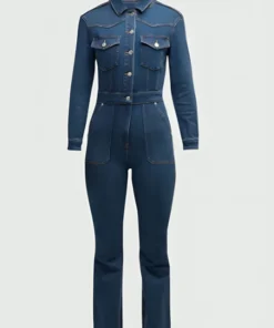 Landman Ali Larter Denim Jumpsuit For Sale