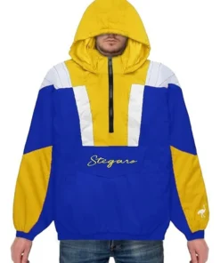 Marie Royal Blue And Yellow Anorak Stegaro Jacket