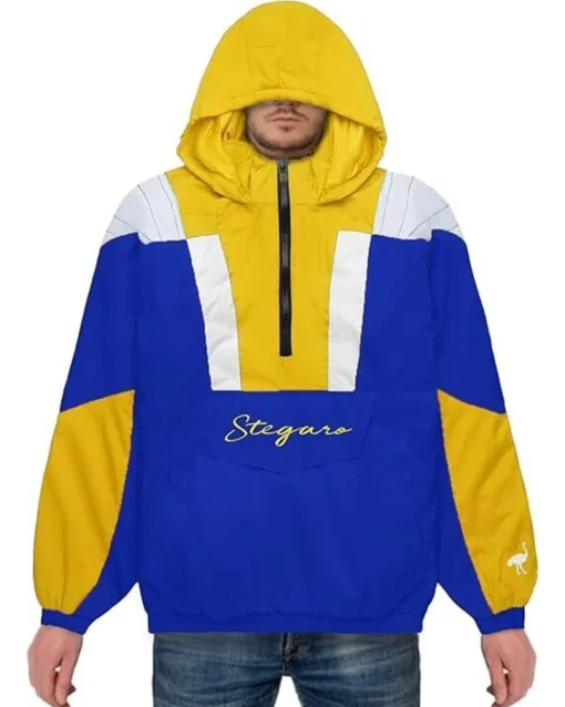 Marie Royal Blue And Yellow Anorak Stegaro Jacket