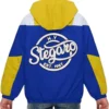 Marie Royal Blue And Yellow Anorak Stegaro Jacket Back