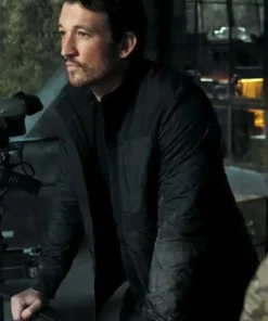 Miles Teller The Gorge Black Quilted Parachute Jacket