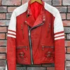 Red And White Leather Jacket