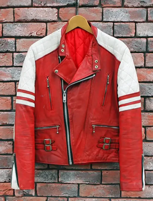 Red And White Leather Jacket