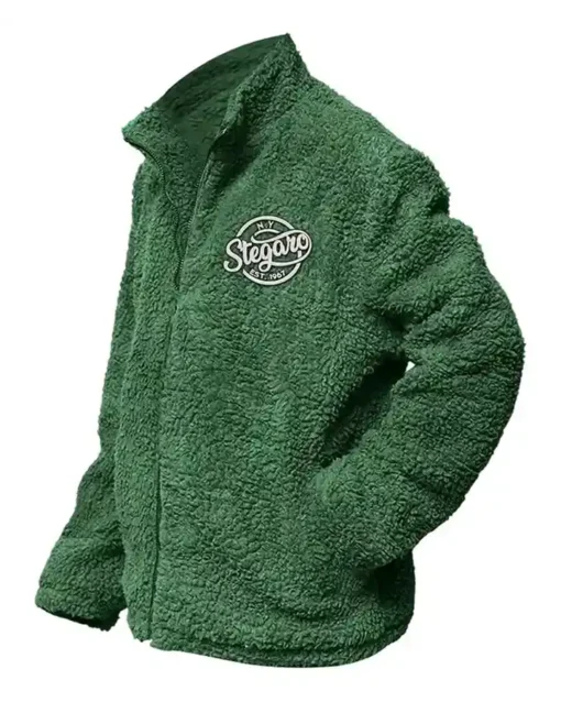 Rylee Fur Stegaro Green Jacket Look