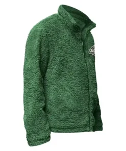 Rylee Fur Stegaro Green Jacket Side Look