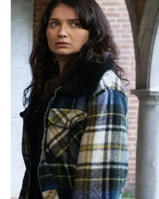 Shop Bad Sisters S02 Eve Hewson Plaid Jacket