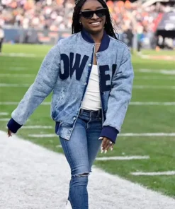 Simone Biles Game Denim Jacket Front