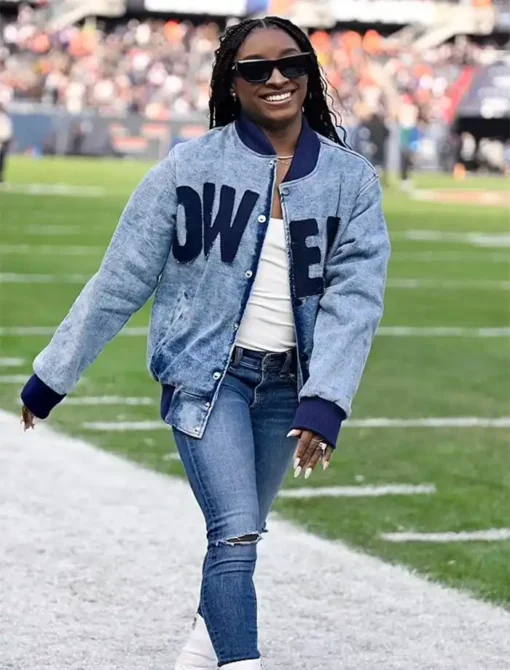 Simone Biles Game Denim Jacket Front