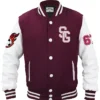 Soccer Stegaro Maroon Varsity Jacket