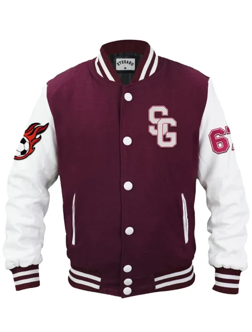 Soccer Stegaro Maroon Varsity Jacket