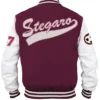 Soccer Stegaro Maroon Varsity Jacket Back