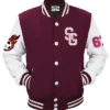 Soccer Stegaro Maroon Varsity Jacket For Sale