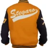 Stegaro Base Ball Yellow And Black Varsity Jacket Back