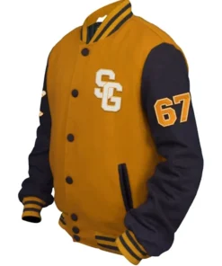 Stegaro Base Ball Yellow And Black Wool Varsity Jacket