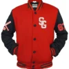 Stegaro Baseball Red Varsity Jacket