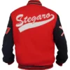 Stegaro Baseball Red Varsity Jacket Back