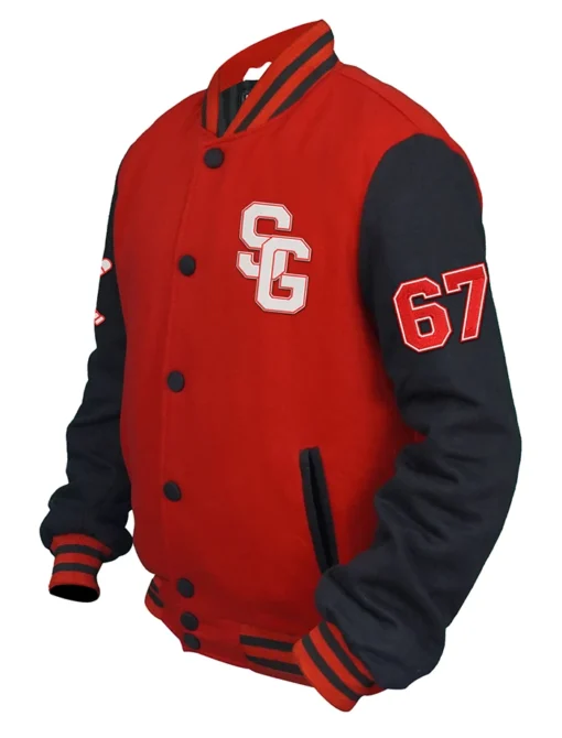 Stegaro Baseball Red Varsity Jacket For Sale