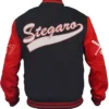 Stylish Baseball Stegaro Black And Red Varsity Jacket Back