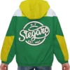 Sunny Green Yellow Stegaro Anorak Jacket Back