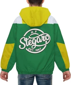 Sunny Green Yellow Stegaro Anorak Jacket Back