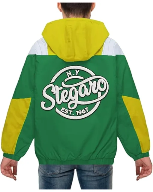 Sunny Green Yellow Stegaro Anorak Jacket Back