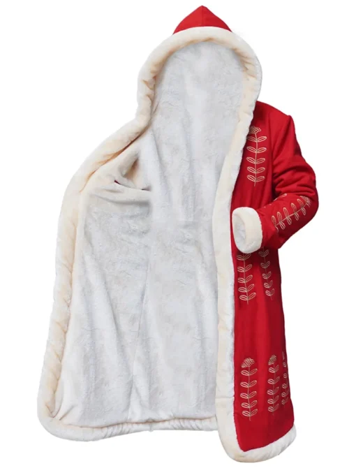 The Christmas Chronicles 2 Mrs. Claus Red Fur Collar Coat Inner