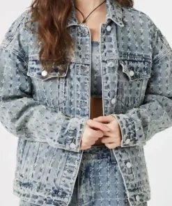 The Sex Lives of College Girls S03 Whitney Distressed Denim Jacket For Sale