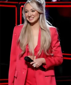 The Voice S26 Christina Eagle Hot Pink Embellished Blazer