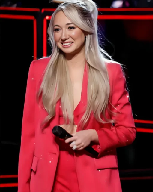 The Voice S26 Christina Eagle Hot Pink Embellished Blazer