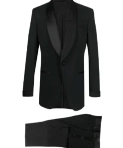 The Voice S26 Michael Buble Black Shawl Collar Suit For Sale