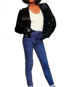 Whitney Houston Black Leather Jacket